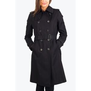 Brooks Brothers Women’s wool / cotton Classic Trench Coat Navy Blue size 4